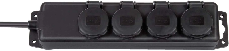 Stopcontactverdeler 4V IP44 + 2 m snoer