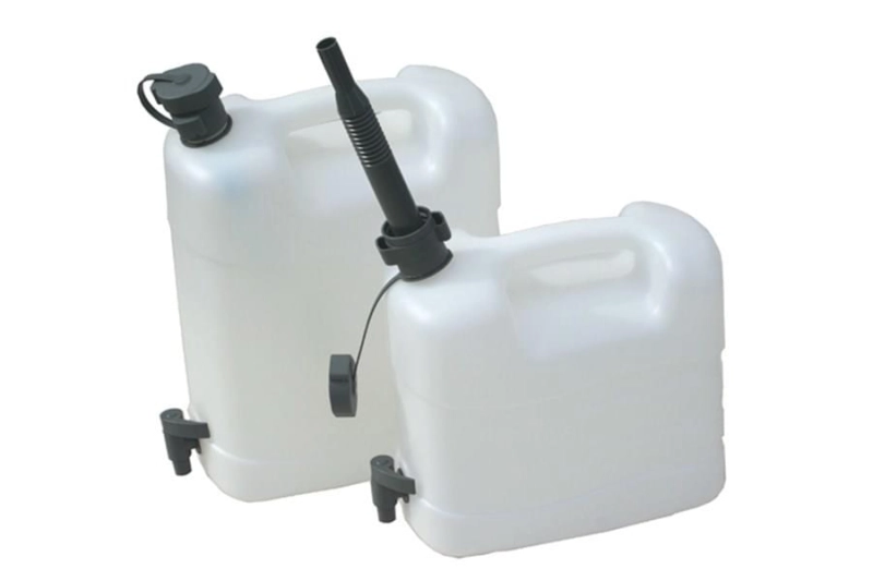 Jerrycan 10 Ltr. met kraan+vultuit