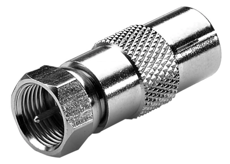 F-connector F-male -> IEC female