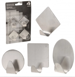 Haakjes RVS  4 uitv.