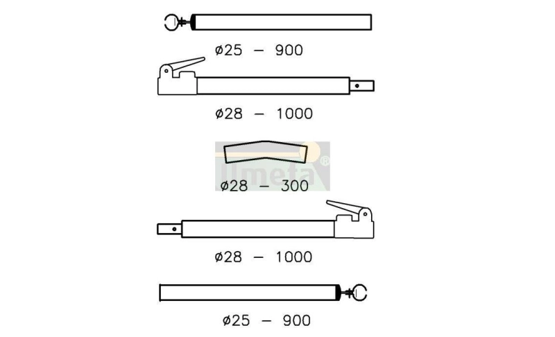 Campking Daksteun gebogen Carbon/Glasfib