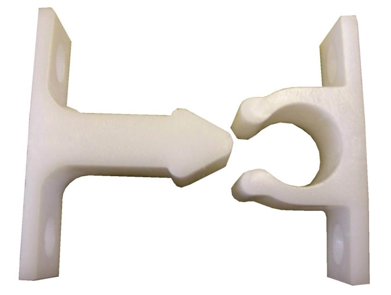 Deurvanger kunststof 2dlg. wit