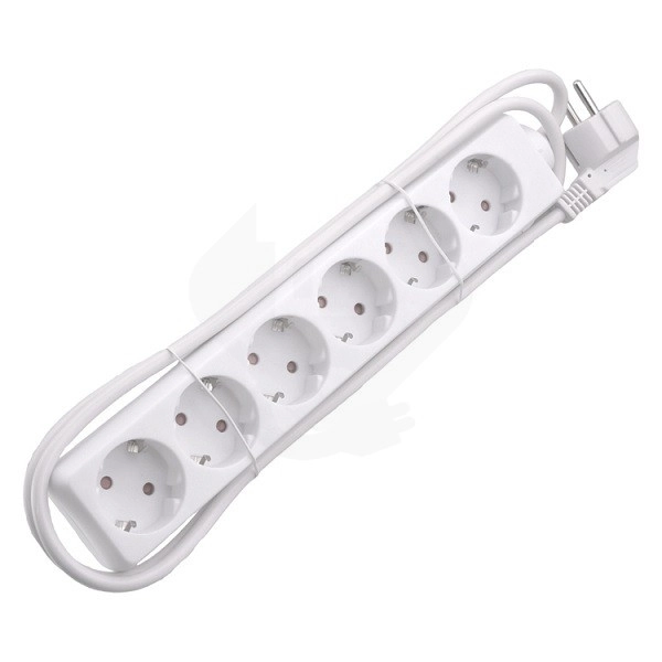 Stekkerdoos 6-voudig 1,5 mtr.