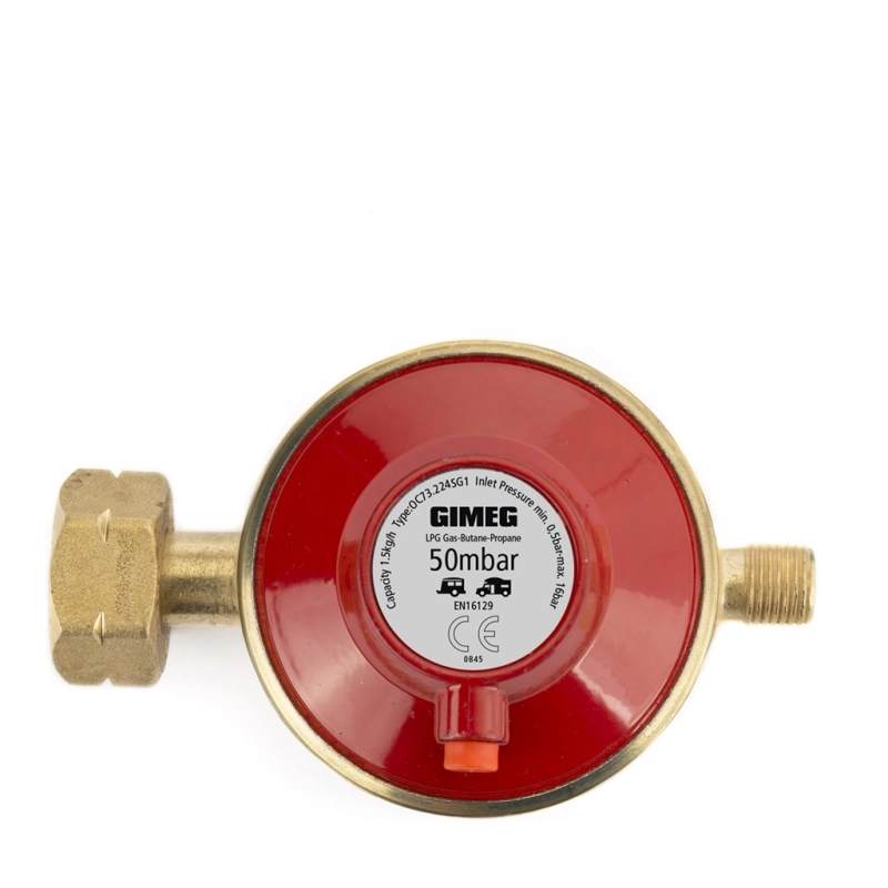 Gasdrukregelaar 50Mb.1/4L. afbl. ventiel