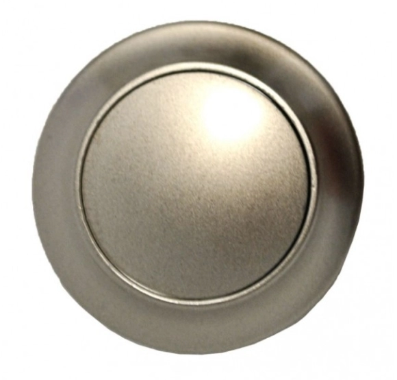 Drukknop met roset nikkel Ø 35 mm