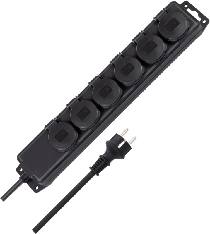 Stopcontactverdeler 6V IP44 + 2 m snoer