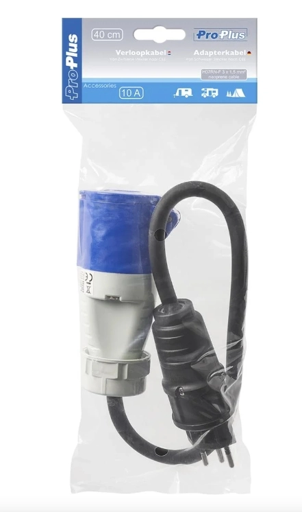 Cee verloopkabel Cee->Zwitsers 3x1,5 mm